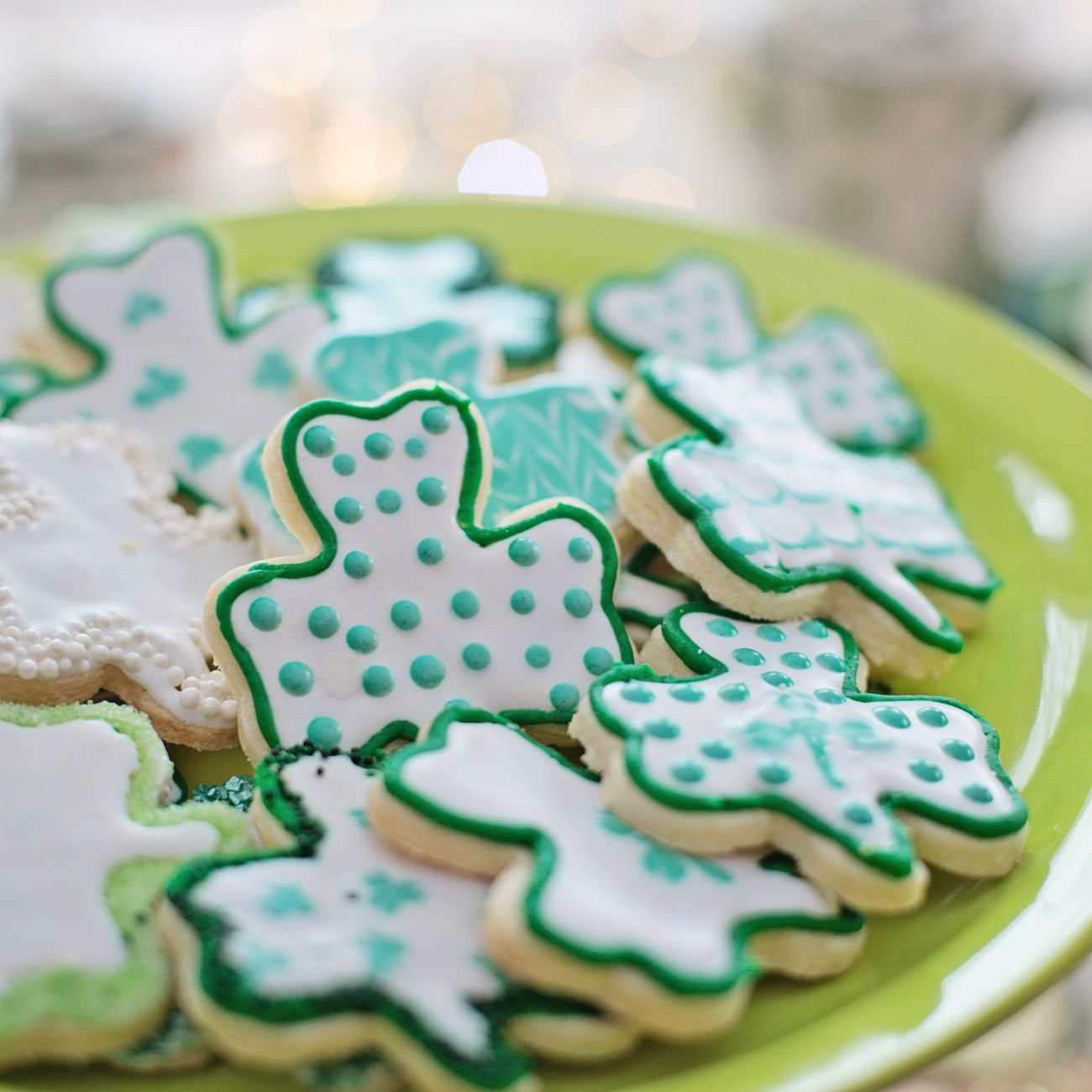 Colorful decorated cookies with vibrant royal icing.